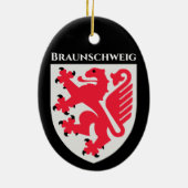 Wapenstaart van Braunschweig, Duitsland Keramisch Ornament (Achterkant)