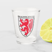 Wapenstaart van Braunschweig, Duitsland Shot Glas (Voorkant)