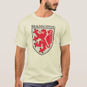 Wapenstaart van Braunschweig, Duitsland T-shirt (Voorkant)