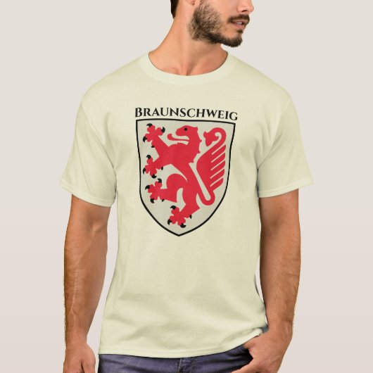 Wapenstaart van Braunschweig, Duitsland T-shirt (Voorkant)