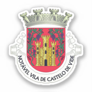 Wapenstaart van Castelo de Vide, Portugal Sticker