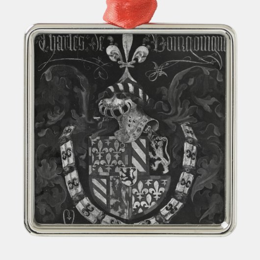 Wapenstaart van Charles de Bourgogne Metalen Ornament (Voorkant)