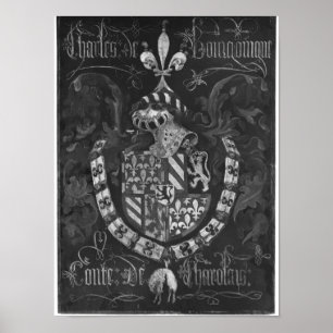 Wapenstaart van Charles de Bourgogne Poster
