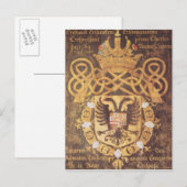 Wapenstaart van Charles V van het 23e hoofdstuk Briefkaart (Voorkant / Achterkant)