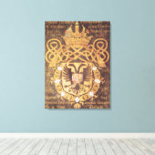 Wapenstaart van Charles V van het 23e hoofdstuk Canvas Afdruk (Insitu (Houten vloer))