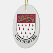 Wapenstaart van Chichester, West Sussex (Engeland) Keramisch Ornament (Links)