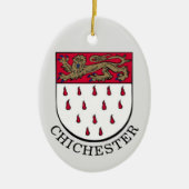 Wapenstaart van Chichester, West Sussex (Engeland) Keramisch Ornament (Voorkant)