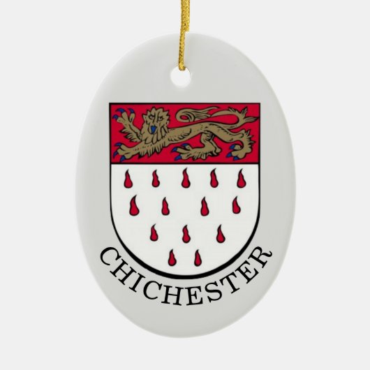 Wapenstaart van Chichester, West Sussex (Engeland) Keramisch Ornament (Voorkant)