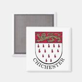 Wapenstaart van Chichester, West Sussex (Engeland) Magneet (Voorkant / Achterkant)