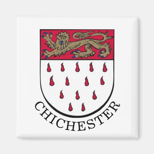 Wapenstaart van Chichester, West Sussex (Engeland) Magneet (Voorkant)
