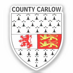 Wapenstaart van County Carlow, Ierland Sticker