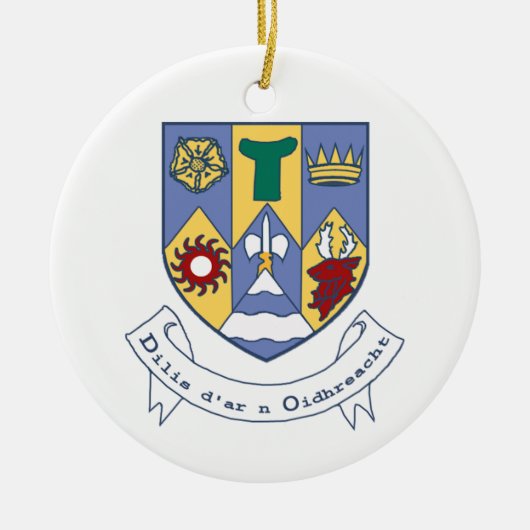 Wapenstaart van County Clare, Ierland Keramisch Ornament (Voorkant)