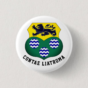 Wapenstaart van County Leitrim, Ierland Ronde Button 3,2 Cm