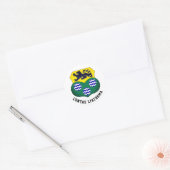 Wapenstaart van County Leitrim, Ierland Ronde Sticker (Envelop)