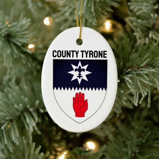 Wapenstaart van County Tyrone, Noord-Ierland Keramisch Ornament (Boom)
