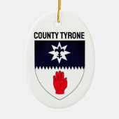 Wapenstaart van County Tyrone, Noord-Ierland Keramisch Ornament (Voorkant)