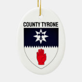 Wapenstaart van County Tyrone, Noord-Ierland Keramisch Ornament (Achterkant)