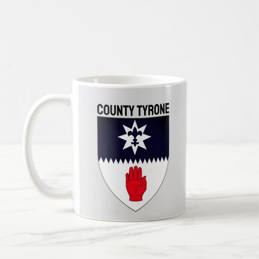 Wapenstaart van County Tyrone, Noord-Ierland Koffiemok (Links)