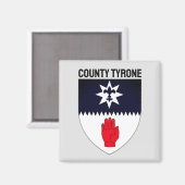 Wapenstaart van County Tyrone, Noord-Ierland Ma Magneet (Voorkant / Achterkant)