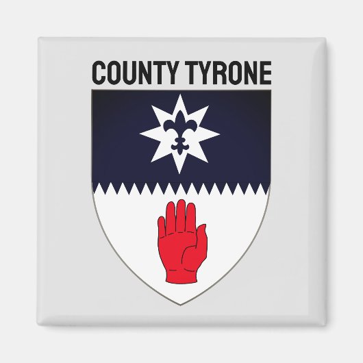 Wapenstaart van County Tyrone, Noord-Ierland Ma Magneet (Voorkant)