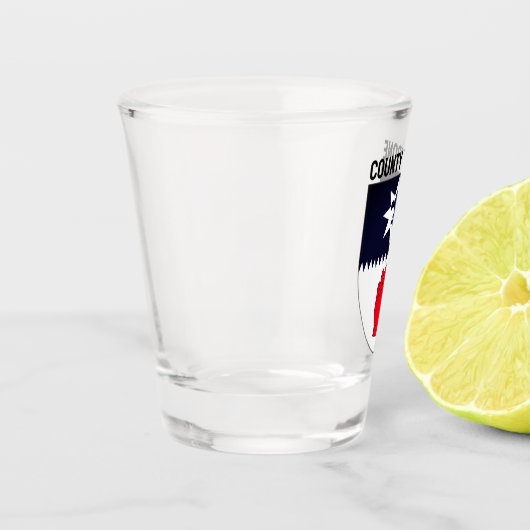 Wapenstaart van County Tyrone, Noord-Ierland Shot Glas (Links)