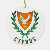 Wapenstaart van CYPRUS Keramisch Ornament (Voorkant)