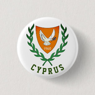 Wapenstaart van CYPRUS Ronde Button 3,2 Cm
