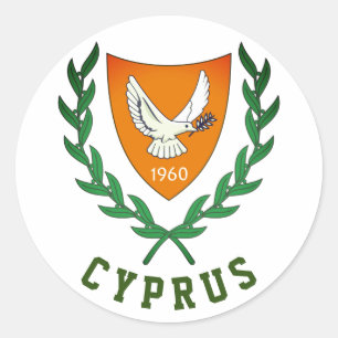 Wapenstaart van CYPRUS Ronde Sticker