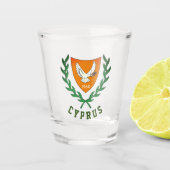 Wapenstaart van CYPRUS Shot Glas (Voorkant)