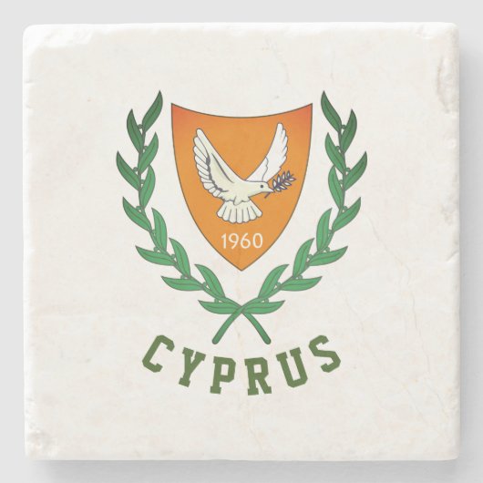 Wapenstaart van CYPRUS Stenen Onderzetter (Voorkant)