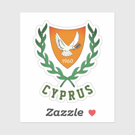 Wapenstaart van CYPRUS Sticker (Vel)