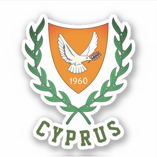 Wapenstaart van CYPRUS Sticker (Voorkant)