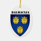 Wapenstaart van Dalmatia, Kroatië Keramisch Ornament (Voorkant)
