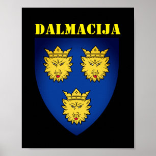 Wapenstaart van Dalmatia, Kroatië Poster