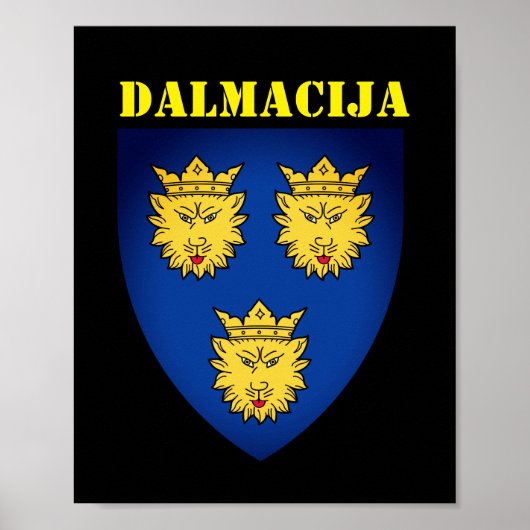 Wapenstaart van Dalmatia, Kroatië Poster (Voorkant)