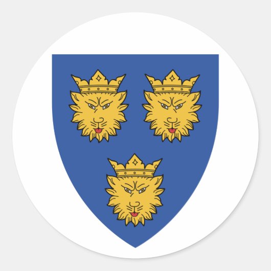 Wapenstaart van Dalmatia, Kroatië Ronde Sticker (Voorkant)