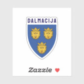 Wapenstaart van Dalmatia, Kroatië Sticker (Vel)