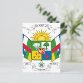 Wapenstaart van de Centraal-Afrikaanse Republiek Briefkaart (Staand voorkant)