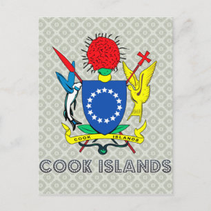 Wapenstaart van de Cookeilanden Briefkaart