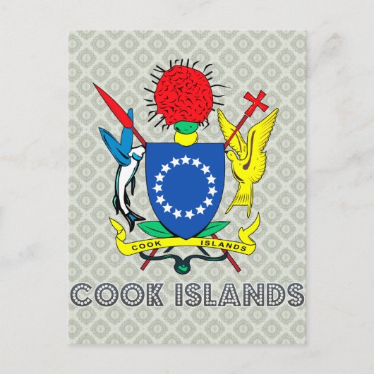 Wapenstaart van de Cookeilanden Briefkaart (Voorkant)