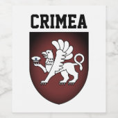 Wapenstaart van de Krim Wijn Etiket (Enkel label)