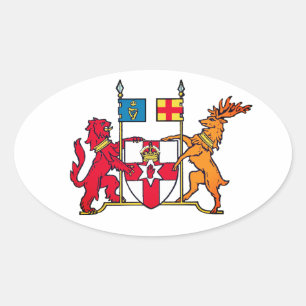 Wapenstaart van de Oval Sticker van Noord-Ierland