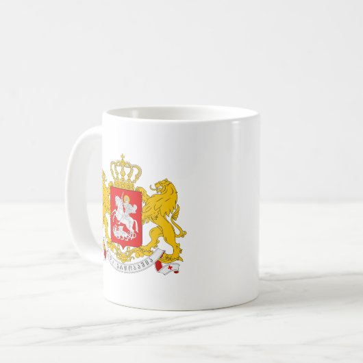 Wapenstaart van de Republiek Georgië Koffie-Mok Koffiemok (Voorkant links)