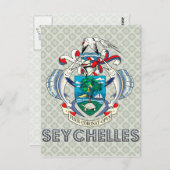 Wapenstaart van de Seychellen Briefkaart (Voorkant / Achterkant)