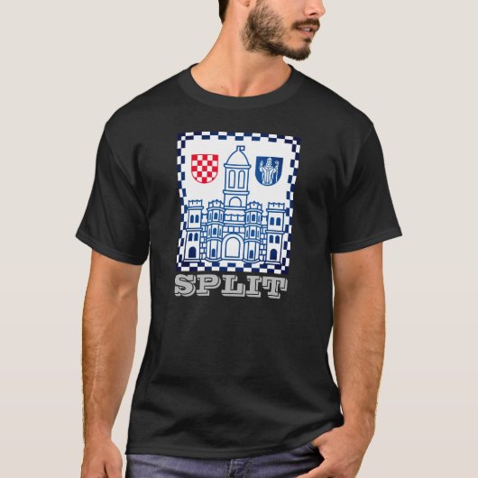 Wapenstaart van de Split, Kroatië T-Shirt (Voorkant)