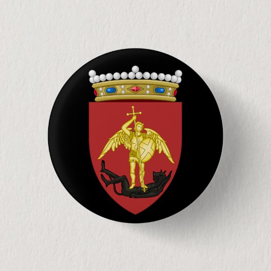 Wapenstaart van de stad Brussel Ronde Button 3,2 Cm (Voorkant)