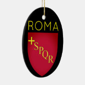 Wapenstaart van de stad Rome, Italië Keramisch Ornament (Rechts)