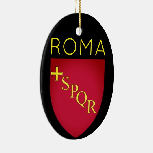 Wapenstaart van de stad Rome, Italië Keramisch Ornament (Rechts)