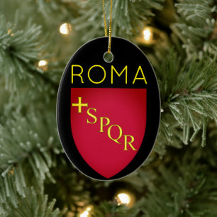 Wapenstaart van de stad Rome, Italië Keramisch Ornament