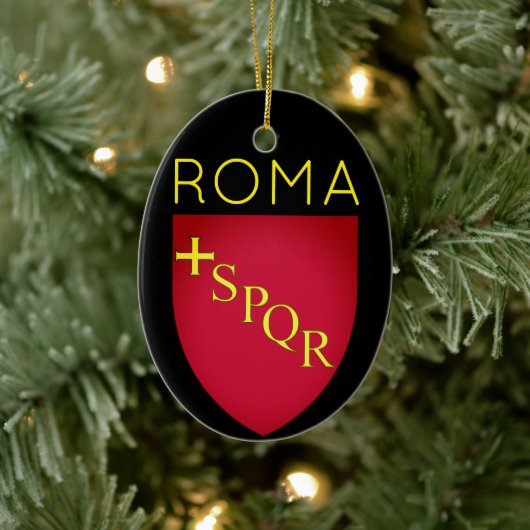 Wapenstaart van de stad Rome, Italië Keramisch Ornament (Boom)
